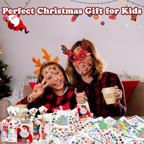 هدايا حفلات عيد الميلاد للأطفال، 120 قطعة من كتب التلوين المائية و320 قطعة من الوشم المؤقت بالجملة لحقائب الهدايا التذكارية وجوائز الفصول الدراسية وهدايا عيد الميلاد لمستلزمات حفلات الأطفال in Kuwait