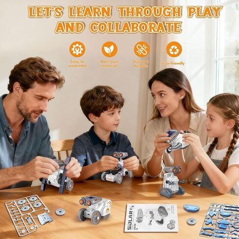 روبوت يعمل بالطاقة الشمسية 14 في 1، مجموعات بناء روبوت STEM للأطفال من عمر 8 إلى 12 عامًا، مجموعة روبوتية تعمل بالطاقة الشمسية والبطارية لهدايا عيد ميلاد الأطفال مع 191 قطعة in Kuwait