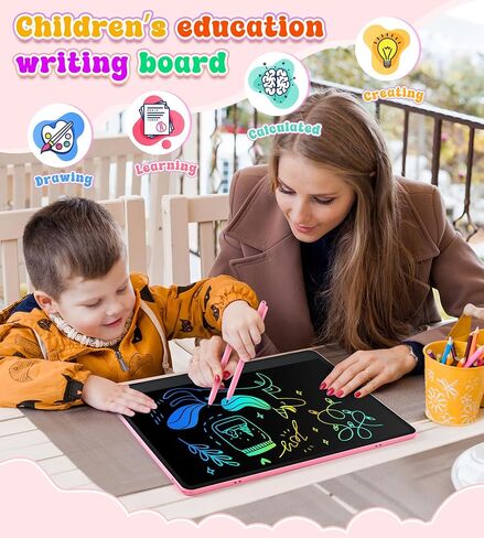 LCD Writing Tablet for Kids, 16 Inch Colorful Doodle Board Drawing Tablets, Toddler Educational Learning Toys for 3 4 5 6 7 8 Year Old Boys Girls Birthday Christmas Gift in Saudi Arabia