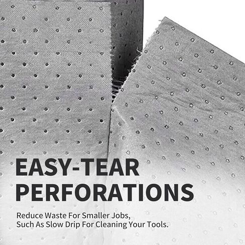 Oil Absorbent Pads - 15.8 x 19.7 Inch-Universal Leak, Drip, and Spill Control, Garage Absorbent Mat for Oil Water, Ideal for Extra-Heavy Spills 100 Pcs in Saudi Arabia