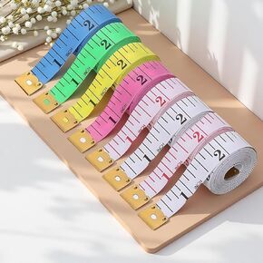 8PCS Tape Measure Soft Measuring Tape 60-inch/150-cm,Double Scale Rule for Weight Loss Medical Body Measurement Sewing,Fabric，Cloth,Tailor,Craft Ruler Supplies（Random Color） in Kuwait