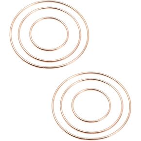 6Pcs Metal Floral Hoops for DIY Crafts Dream Catcher Rings for Wedding Wreaths and Macrame Projects Premium Quality in Kuwait
