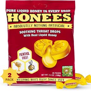 Honees Cough Drops - Extra Large - Menthol - 20 Count (Pack of 2) in Kuwait