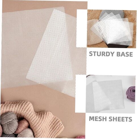 Angoily 5pcs Plastic Mesh Sheets for DIY Bag Crafting Embroidery Plastic Canvas Grid Sheet for Knit and Crochet Projects in Saudi Arabia
