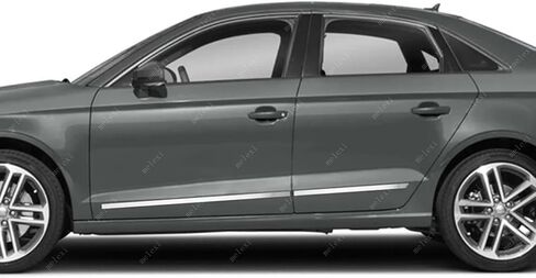 MELEXI كروم باب جانبي MOLDING 4 أبواب S.Steel متوافق مع Audi A3 سيدان 2015 إلى 2020 in Kuwait