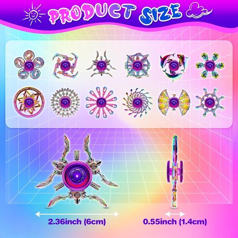 6 Pack Metal Fidget Spinner for Kids and Adults, Fidget Toys for Focus, Stress Relief, ADHD & Anxiety, Sensory Fidget Set for Christmas Stocking Stuffers Gifts in Kuwait
