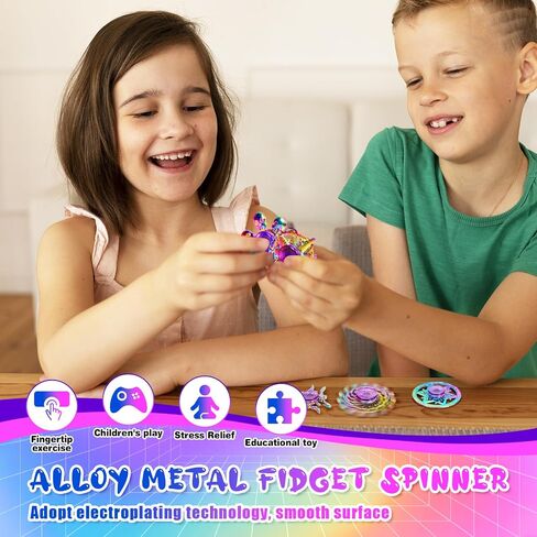 6 Pack Metal Fidget Spinner for Kids and Adults, Fidget Toys for Focus, Stress Relief, ADHD & Anxiety, Sensory Fidget Set for Christmas Stocking Stuffers Gifts in Kuwait
