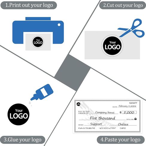 40" x 16" Giant Big Blank Check - Folded Oversized Reusable Dry Erase Fake Check for Presentations, Awards, Raffles & Events | Perfect for Endowments, Rewards, Winners & Celebrations in Saudi Arabia