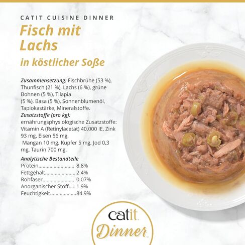 Catit Fish Dinner with Tuna & Carrot – Hydrating and Healthy Wet Cat Food for Cats of All Ages in Saudi Arabia