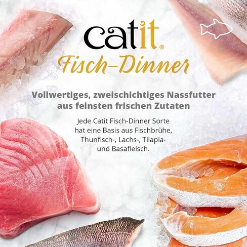 Catit Fish Dinner with Tuna & Carrot – Hydrating and Healthy Wet Cat Food for Cats of All Ages in Saudi Arabia