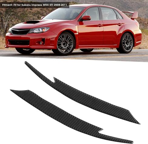 Pair Carbon Fiber Headlight Eyebrow Eyelids Decal for Subaru Impreza WRX STI 2008-2011 Luxury Glory Enhance Look Durable Carbon Fiber Easy Installation Glossy Exterior Trim in Saudi Arabia