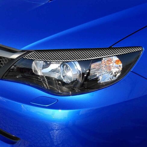 Pair Carbon Fiber Headlight Eyebrow Eyelids Decal for Subaru Impreza WRX STI 2008-2011 Luxury Glory Enhance Look Durable Carbon Fiber Easy Installation Glossy Exterior Trim in Saudi Arabia