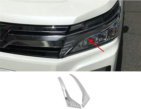 Car Headlights Eyebrows, ABS Chrome, Headlight Eyebrow Trim Compatible For Toyota Noah Voxy R80 2017 2018 2019 in Saudi Arabia