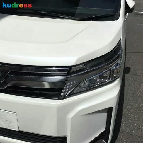 Car Headlights Eyebrows, ABS Chrome, Headlight Eyebrow Trim Compatible For Toyota Noah Voxy R80 2017 2018 2019 in Saudi Arabia