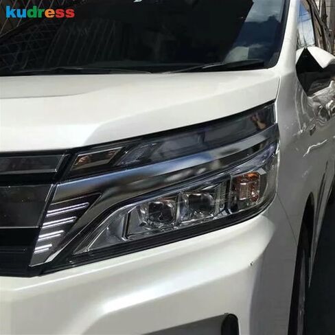Car Headlights Eyebrows, ABS Chrome, Headlight Eyebrow Trim Compatible For Toyota Noah Voxy R80 2017 2018 2019 in Saudi Arabia