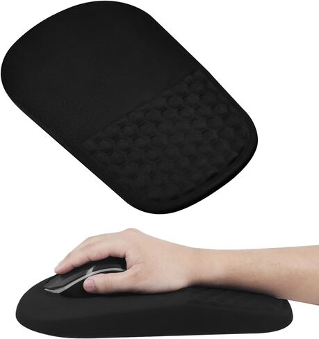 Ergonomic Mouse Pad with Wrist Support, Comfortable Memory Foam Mousepad with Massage Design and Non-Slip PU Base, Wrist Rest Mouse Pad for Office and Home, 12x8 Inch in Saudi Arabia