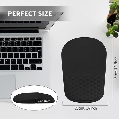 Ergonomic Mouse Pad with Wrist Support, Comfortable Memory Foam Mousepad with Massage Design and Non-Slip PU Base, Wrist Rest Mouse Pad for Office and Home, 12x8 Inch in Saudi Arabia