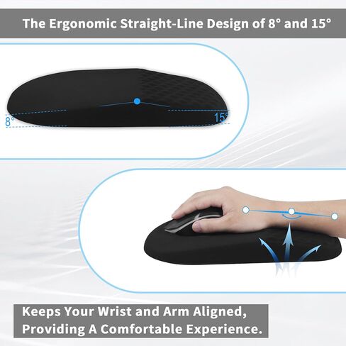 Ergonomic Mouse Pad with Wrist Support, Comfortable Memory Foam Mousepad with Massage Design and Non-Slip PU Base, Wrist Rest Mouse Pad for Office and Home, 12x8 Inch in Saudi Arabia