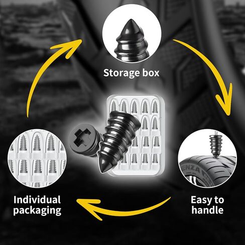 40-Piece Tire Repair Rubber Peg Kit, Tire Repair Tool Kit – Quick DIY Tire Repair Tools, Screw-in Tire Repair Plugs with Box and Screwdriver, Tire Plug Kit in Saudi Arabia