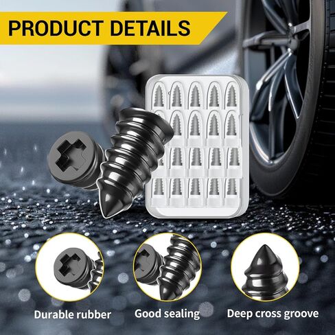40-Piece Tire Repair Rubber Peg Kit, Tire Repair Tool Kit – Quick DIY Tire Repair Tools, Screw-in Tire Repair Plugs with Box and Screwdriver, Tire Plug Kit in Saudi Arabia