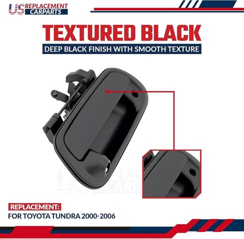 مقبض الباب الخلفي الجديد لما بعد البيع باللون الأسود المجهز لسيارة Toyota Tundra 2000-2006 مع فتحة الكاميرا يحل محل OE 690900C030C0-PFM in Kuwait