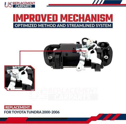 مقبض الباب الخلفي الجديد لما بعد البيع باللون الأسود المجهز لسيارة Toyota Tundra 2000-2006 مع فتحة الكاميرا يحل محل OE 690900C030C0-PFM in Kuwait