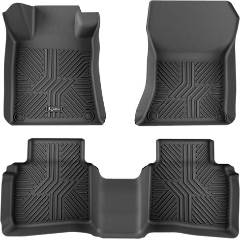 سجادات أرضية KARPAL لسيارة Nissan Rogue 2021-2025 2026 (ليست للرياضة)، بطانات أرضية مطاطية TPE للحماية من جميع الأحوال الجوية ملحقات Nissan Rogue، سجادات السيارة، الصف الأمامي والثاني وبطانة البضائع in Kuwait