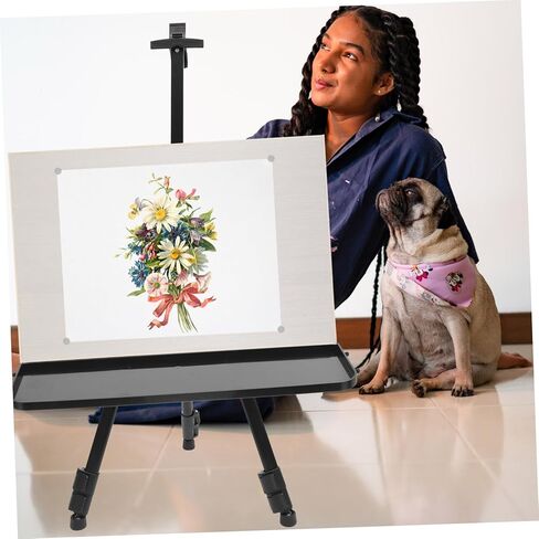 Gadpiparty Detachable Convenient Easel Tray Removable Plastic Paints Holder Multipurpose Easel Attachment for Artists Easy Installation Tripod Rack Durable Design for Long Term Use in Saudi Arabia