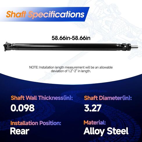 Rear Drive Shaft Prop Shaft Driveshaft Assembly [4WD] Fit for Toyota 96-98 3.4L Auto Trans, 4Runner SR5 99-00 3.4L Auto Trans, 4Runner 96-00 2.7L Manual Trans, OE 371103D300 in Saudi Arabia