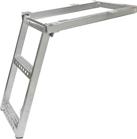 Mytee Products 2 Pack 2 Rung Pull-Out Trailer Step Ladder Folding Truck Step Galvanized Steel Heavy Duty for Use with Trucks, Trailers and RV's in Saudi Arabia