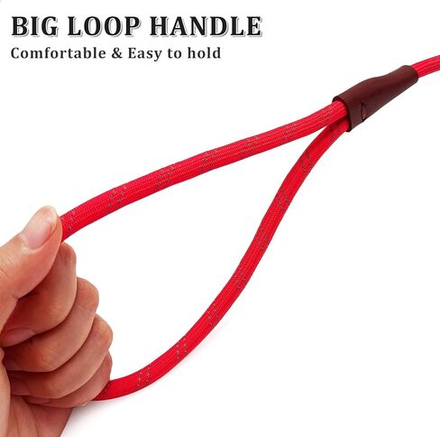 WYUZE 2 Pcs 8 ft Slip Lead Dog Leash, Reflective No Pull Training Lead, 1/3" Nylon Rope Slip Leash for Small Medium Dogs (Blue+Black) in Kuwait