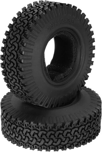 uxcell 2Pcs Rubber Tyre 98 mm OD RC Off Road Climbing Car Tires Wheel 1.9 Inch Crawler Tires B-Type with Sponge Inside for RC Crawler Car TRX4 SCX10 in Saudi Arabia