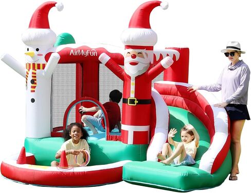 AirMyFun Christmas Theme Inflatable Bounce House, Independent Fan Rapid Expansion - Holiday Fun Magic, let Joy Jump into The House! in Saudi Arabia