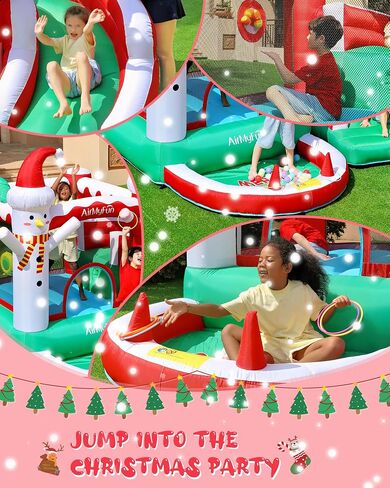 AirMyFun Christmas Theme Inflatable Bounce House, Independent Fan Rapid Expansion - Holiday Fun Magic, let Joy Jump into The House! in Saudi Arabia