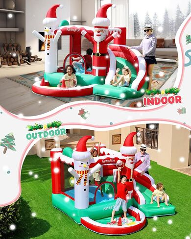 AirMyFun Christmas Theme Inflatable Bounce House, Independent Fan Rapid Expansion - Holiday Fun Magic, let Joy Jump into The House! in Saudi Arabia