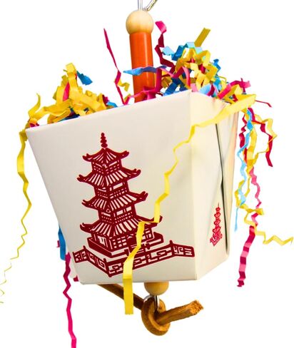 Bonka Bird Toys 3874 Duo Take Out Small Medium Bird Toy Oyster Pail Treat Box Foraging Paper Chew Shred Cockatiel Parakeet Conures and Other Similar Birds in Kuwait