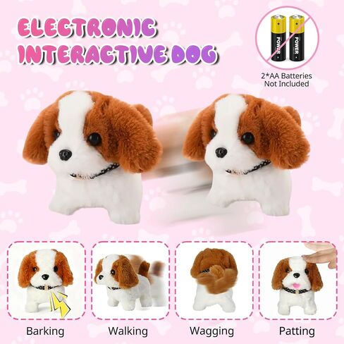 UBeesize Electronic Dog Toy Doctor Kit for Toddlers 3-5, Kids Doctor Play Set with Interactive Plush Dog, Medical Toy Kits and Costume, Pretend Vet Playset for 3 4 5 Year Old Girl Birthday Gifts Pink in Saudi Arabia