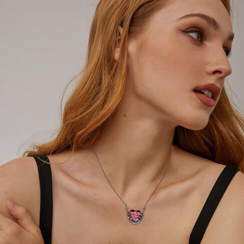 OHAYOO 925 Sterling Silver Pumpkin Snowman Necklace Halloween Necklace Christmas Halloween Jewelry Gifts for Women Girls in Kuwait