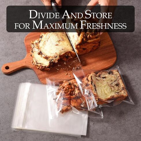 CUZAFO 300 PCS 5X7 inch Clear Self Sealing Cellophane Bags，Resealable Cookie，Candy Bag in Saudi Arabia