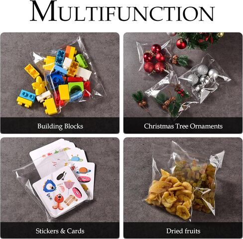 CUZAFO 300 PCS 5X7 inch Clear Self Sealing Cellophane Bags，Resealable Cookie，Candy Bag in Saudi Arabia