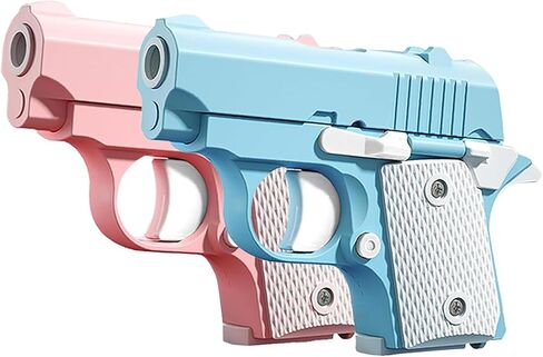 Hikewintoy 2 Pack Cool Fidget Toy Gun، ألعاب صغيرة مطبوعة ثلاثية الأبعاد لتخفيف التوتر، ألعاب تململ مناسبة لتخفيف اضطراب فرط الحركة ونقص الانتباه وتخفيف القلق، للبالغين والأطفال (FID-YTR-P) in Saudi Arabia