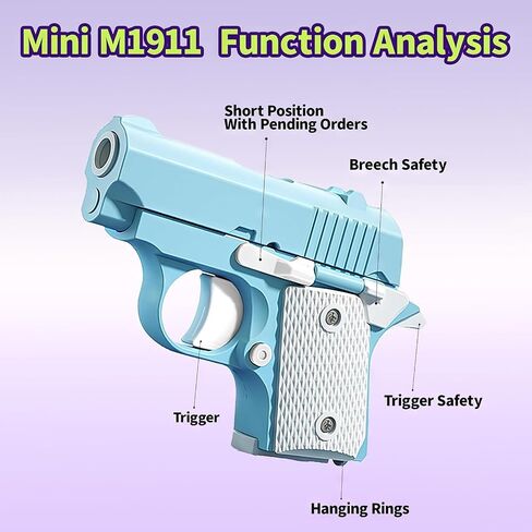 Hikewintoy 2 Pack Cool Fidget Toy Gun، ألعاب صغيرة مطبوعة ثلاثية الأبعاد لتخفيف التوتر، ألعاب تململ مناسبة لتخفيف اضطراب فرط الحركة ونقص الانتباه وتخفيف القلق، للبالغين والأطفال (FID-YTR-P) in Saudi Arabia