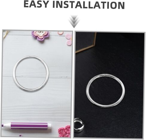 20 قطعة من Angoily حلقات حرفية معدنية مصنوعة من الحديد لصائد الأحلام DIY للتعليق على الحائط وحرف مكرامية وديكورات منزلية مطلية بالفضة in Kuwait
