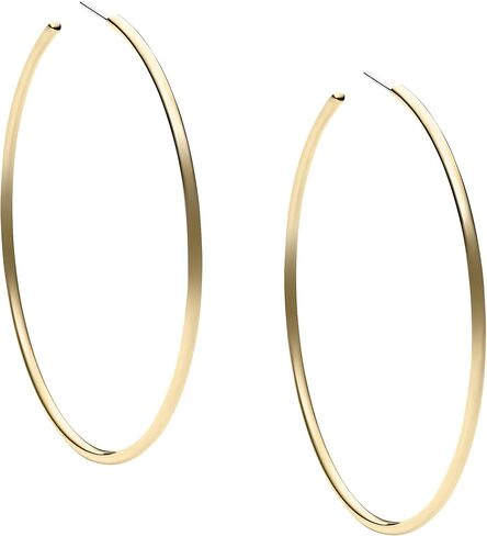 Michael Kors Stainless Steel and Pavé Crystal Hoop Earrings for Women, Color: Gold (Model: MKJ8319710) in Saudi Arabia
