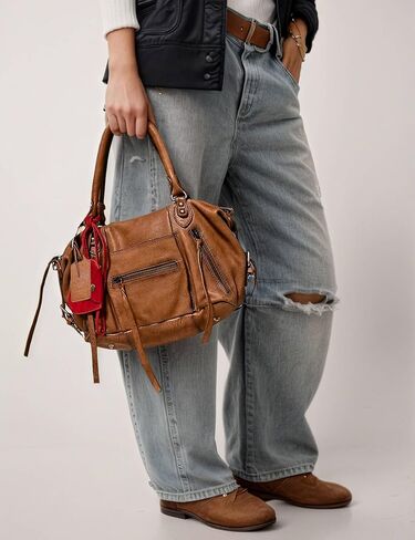 حقائب يد نسائية صغيرة (8 بوصة) حقائب مدينة حمل حقيبة محفظة حقائب يد جلدية نباتية مع أشرطة مزدوجة قابلة للتعديل in Kuwait