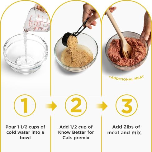 Know Better for Cats - Beef Recipe, RAW or Cooked Premix/Supplement for Making Homemade Cat Food, All Natural, Holistic Veterinarian Approved, Grain Free, No Artificial Additives in Saudi Arabia