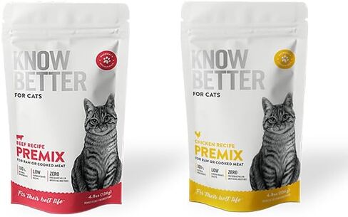 Know Better for Cats - Beef Recipe, RAW or Cooked Premix/Supplement for Making Homemade Cat Food, All Natural, Holistic Veterinarian Approved, Grain Free, No Artificial Additives in Saudi Arabia