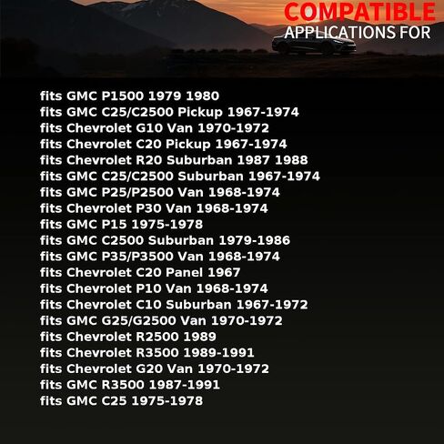 طقم عمود ذراع التحكم في التعليق الأمامي السفلي يناسب شيفروليه C10 سوبربان، بيك اب، لوحة، لوحة C20 1963 1964 1965 1966 1967 1968 1969 1970 1971 1972 1973 1974 1975-1986 2x in Kuwait