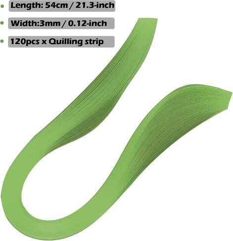 120pcs Quilling Strips Origami Paper for Art DIY Hand Craft, 3mm Width 54cm Length, Red in Saudi Arabia