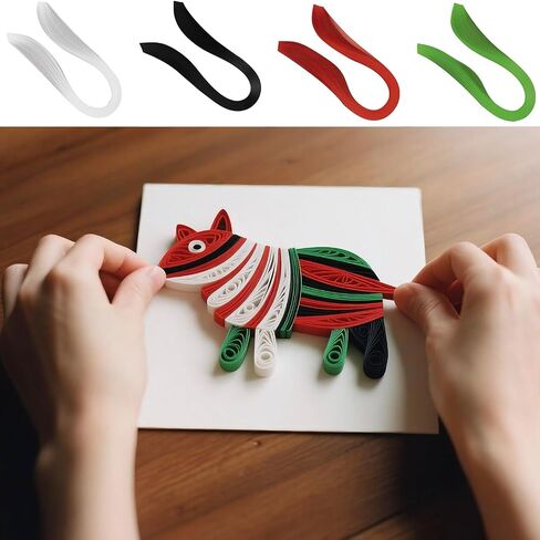 120pcs Quilling Strips Origami Paper for Art DIY Hand Craft, 3mm Width 54cm Length, Red in Saudi Arabia